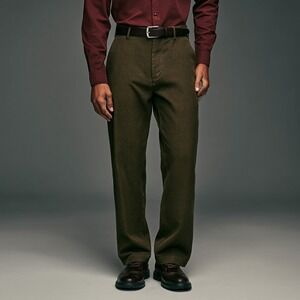 Banana Republic 35x32 Olive Green Textured Chino Pants Straight Leg Casual